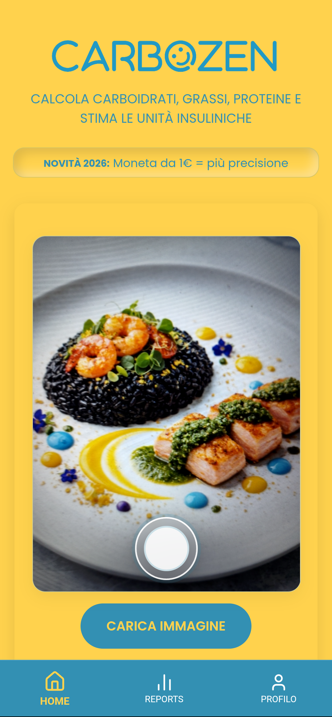 Screenshot dell'app CarboZen